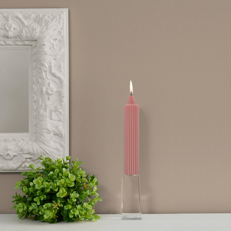 Dusty Rose Beeswax Blend Scented Taper Candle Set, 7-Inch, 4-Count