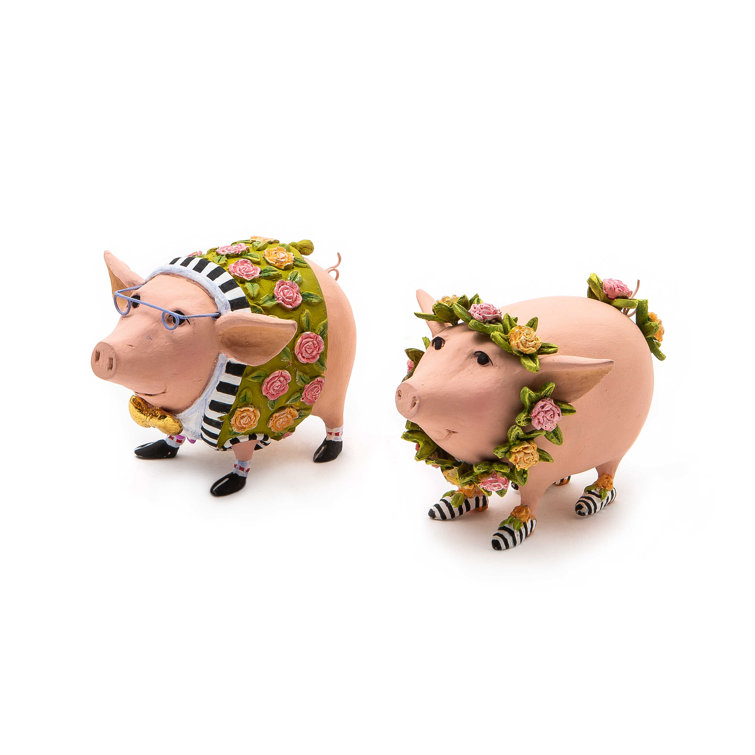 Handmade Resin Noah's Ark Figurine Set with Animals