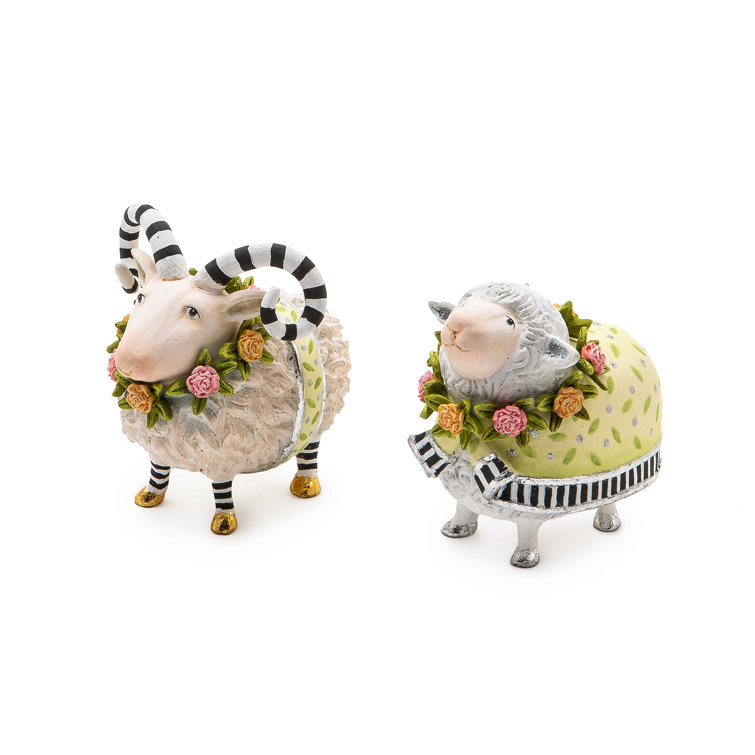 Handmade Resin Noah's Ark Figurine Set with Animals