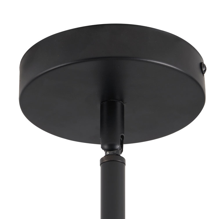 Black 16-Light Sputnik Chandelier with White Glass Shades