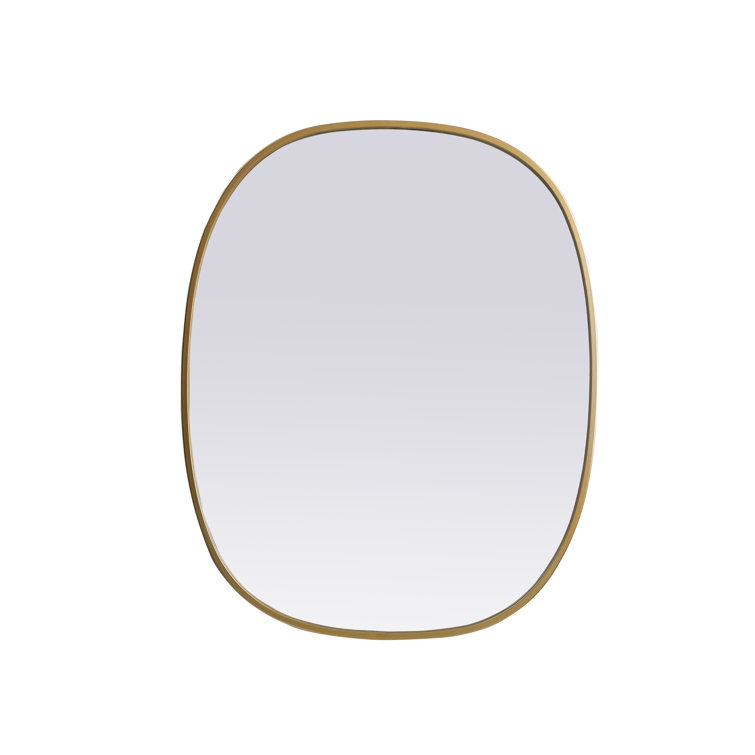 Brass Framed Oval Full Length Bathroom Mirror