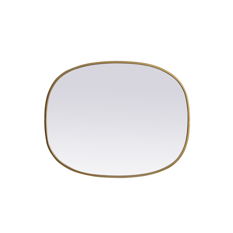 Brass Framed Oval Full Length Bathroom Mirror