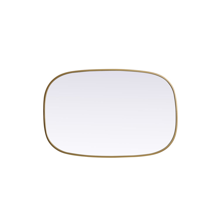 Brass Framed Oval Full Length Bathroom Mirror