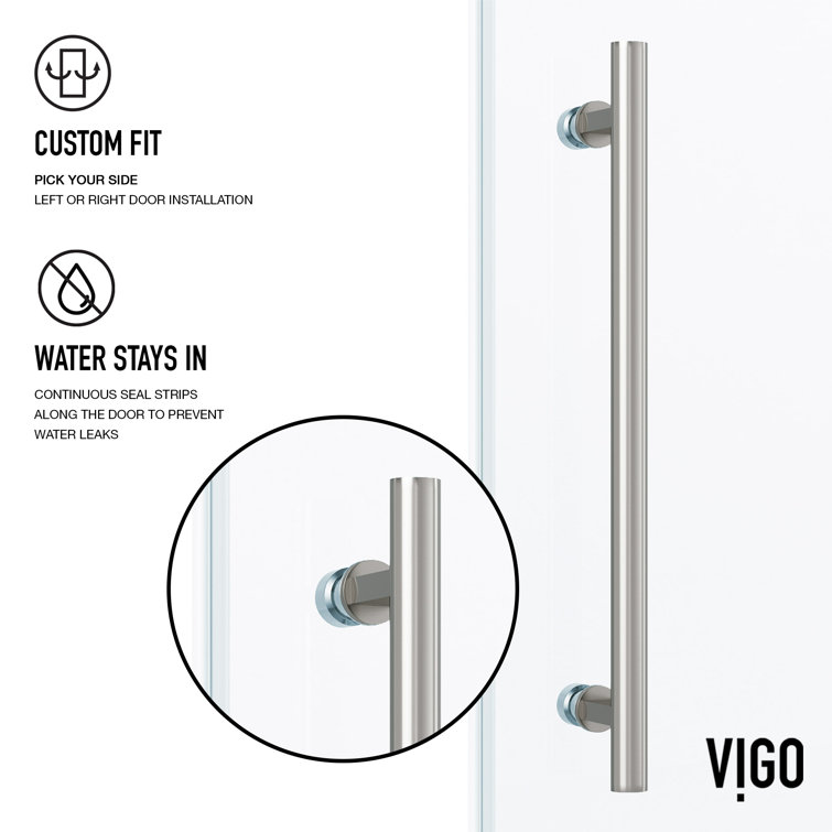 Elan 56-60" Stainless Steel Frameless Sliding Tub Door