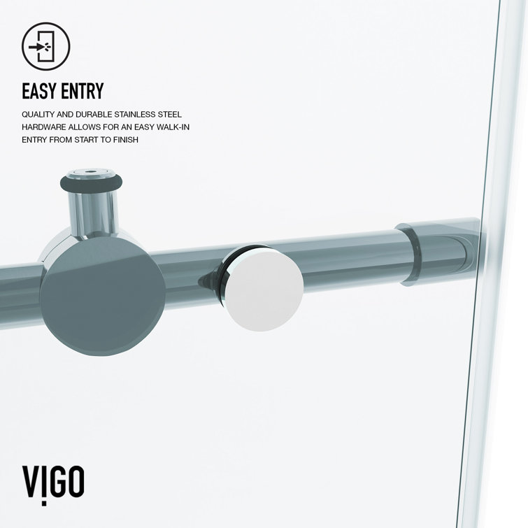 Elan Chrome 60" Frameless Sliding Tub Door with Laminated Glass