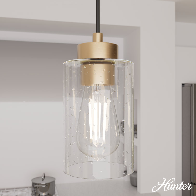Hartland Alturas Gold 3-Light Cluster Linear Pendant with Clear-Seeded Glass
