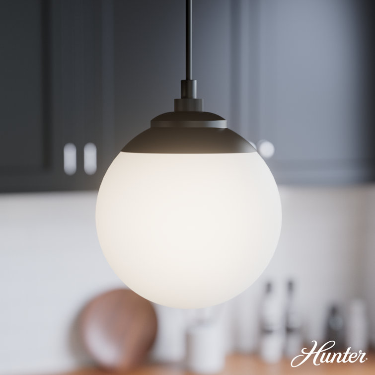 Matte Black 31.25" Glass Linear Pendant Light