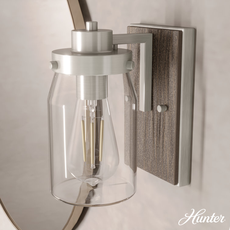 Devon Park 8.5'' Rustic Dimmable Nickel Wall Sconce