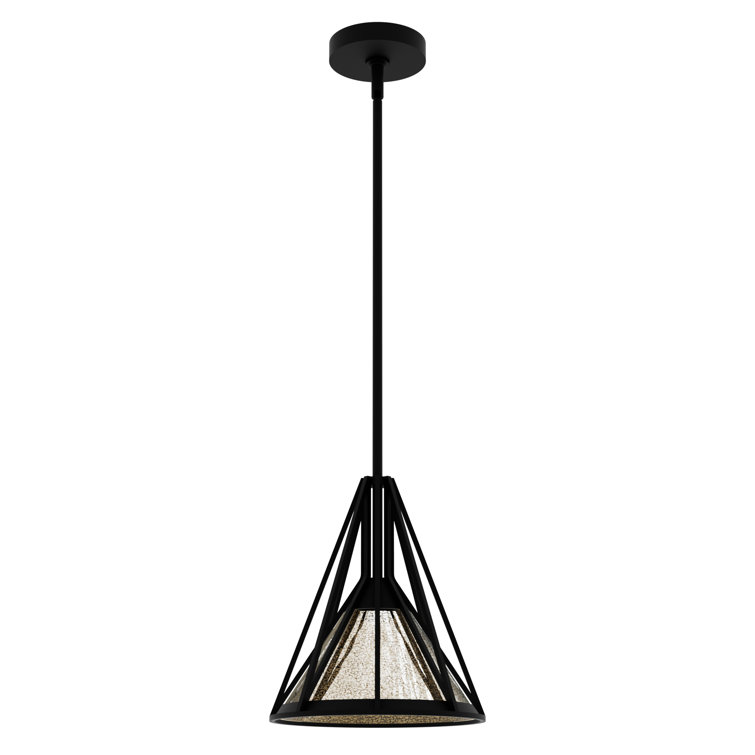 Rafner Small Black Mercury Glass Pendant Light