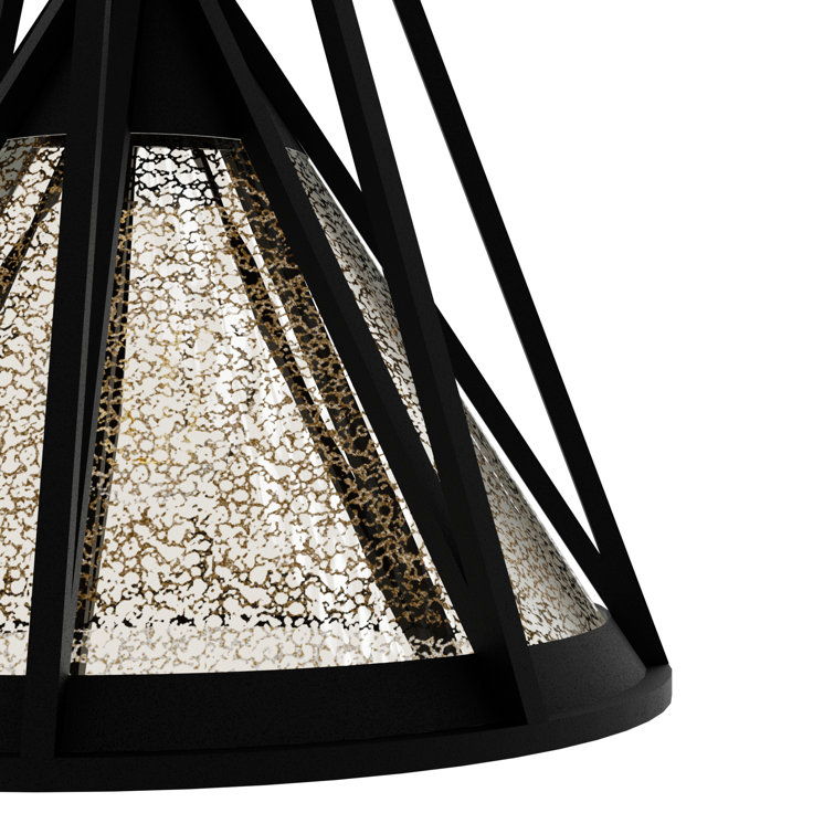 Rafner Small Black Mercury Glass Pendant Light