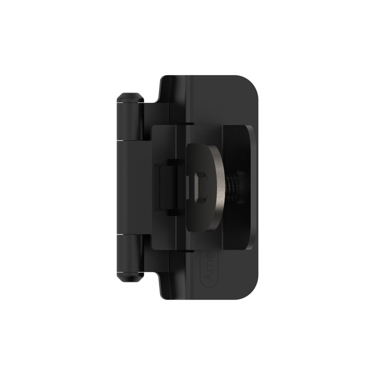 Matte Black 3/8 Inch Inset Cabinet Hinge