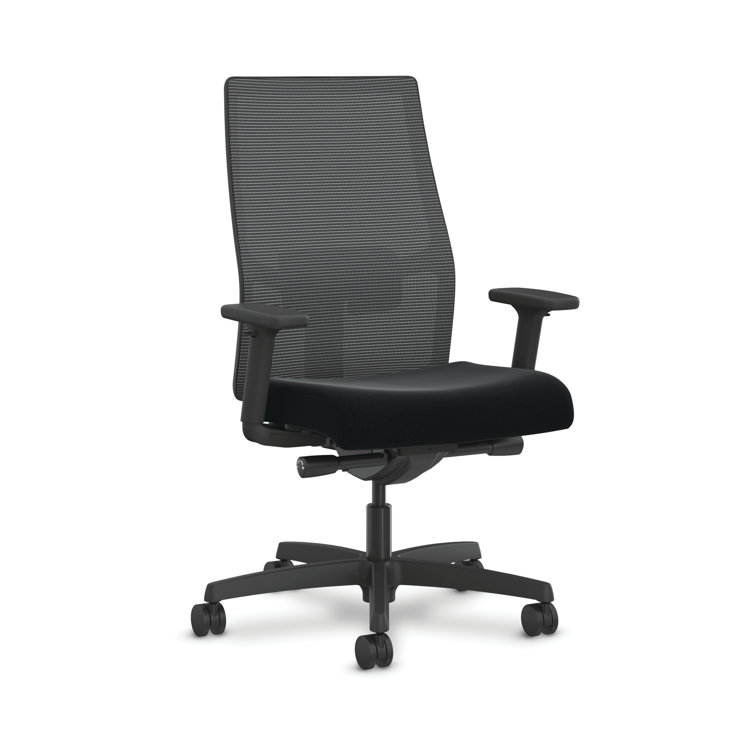 Adjustable Ignition 2.0 Mid-Back Black Mesh Task Chair with Swivel