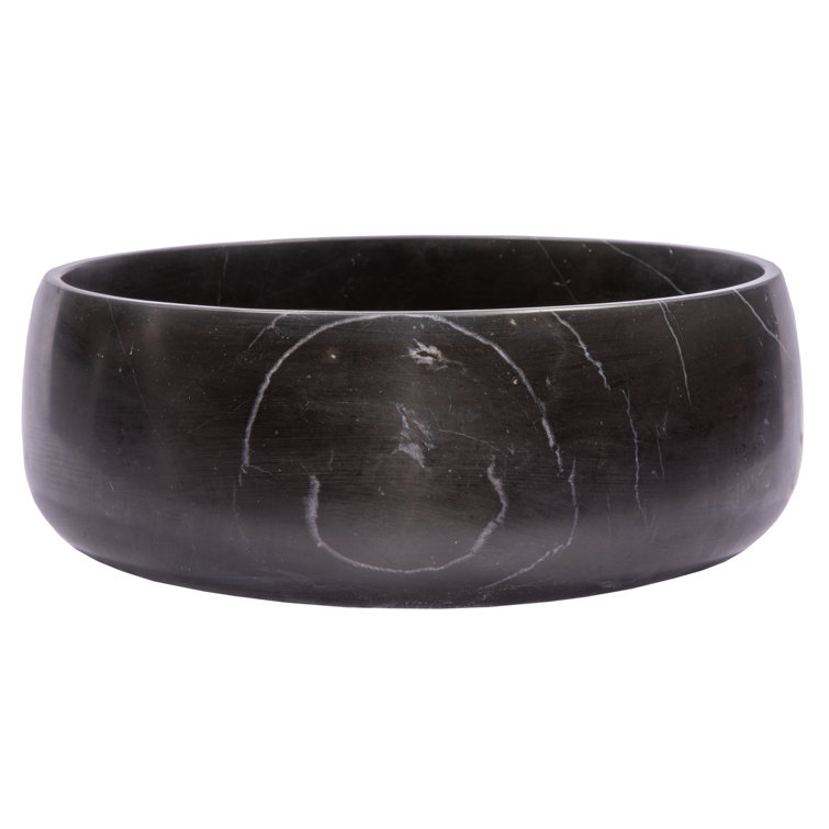 Nero Marquino Black Marble Circular Vessel Sink