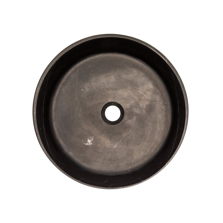 Nero Marquino Black Marble Circular Vessel Sink