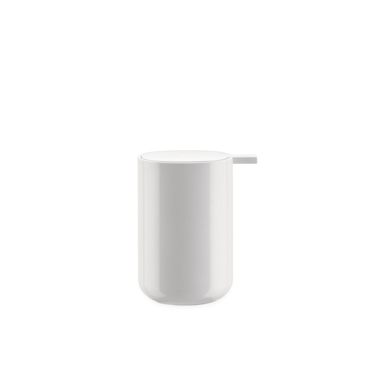 White Cylindrical PMMA Liquid Soap Dispenser