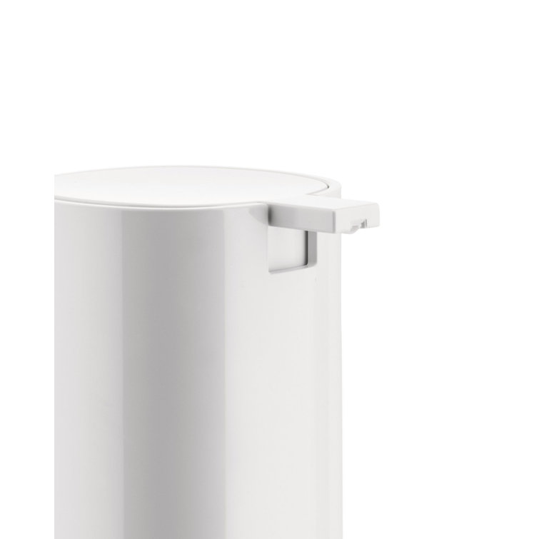 White Cylindrical PMMA Liquid Soap Dispenser