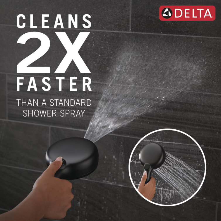 Matte Black Adjustable Handheld Shower with Slide Bar