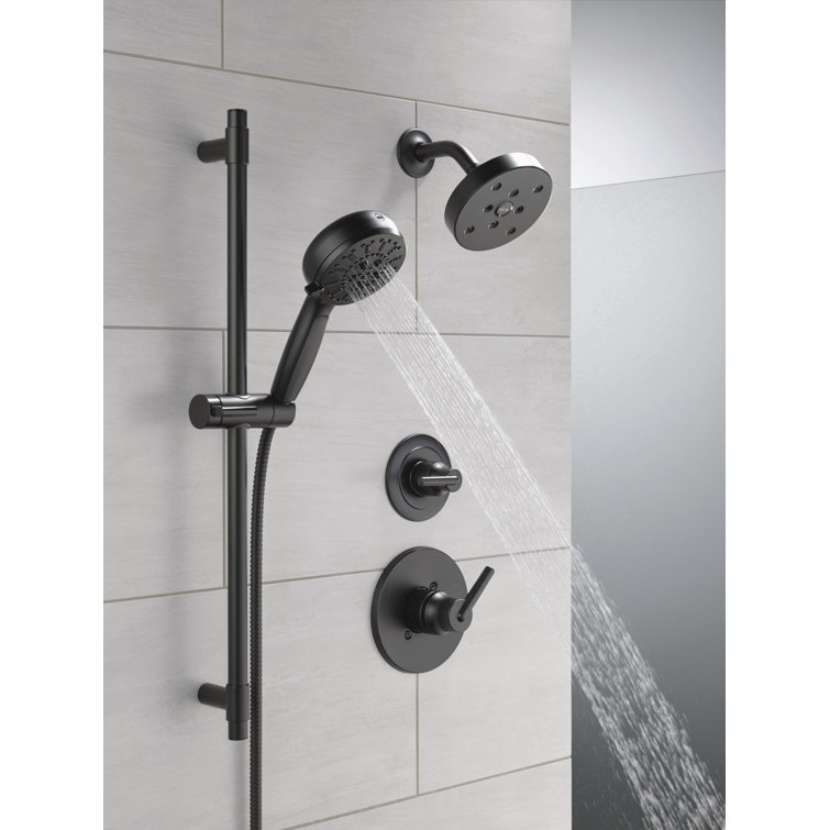Matte Black Adjustable Handheld Shower with Slide Bar
