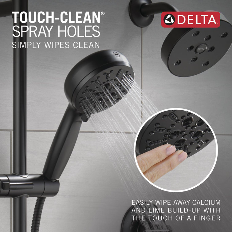 Matte Black Adjustable Handheld Shower with Slide Bar