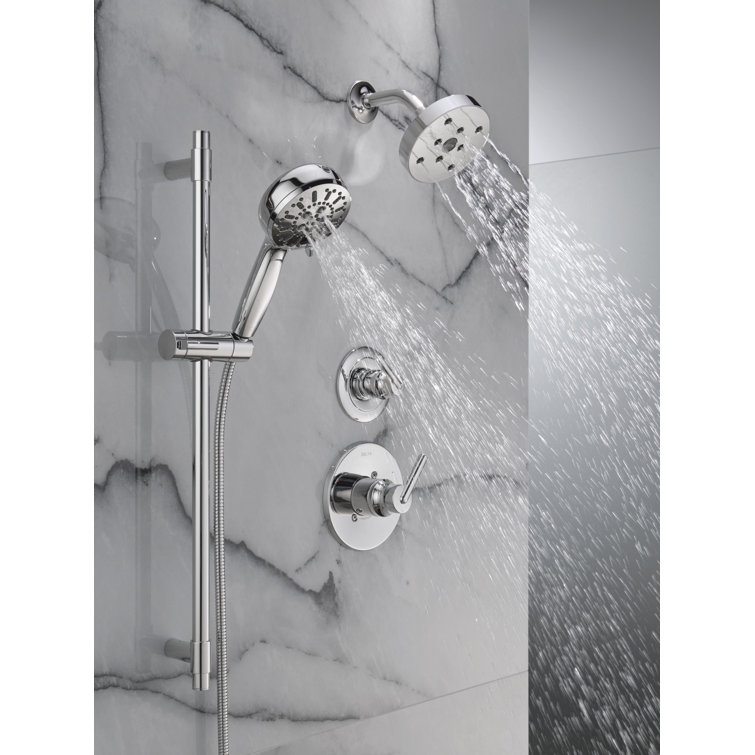 Lumicoat Chrome Adjustable Multi-Head Handheld Shower System
