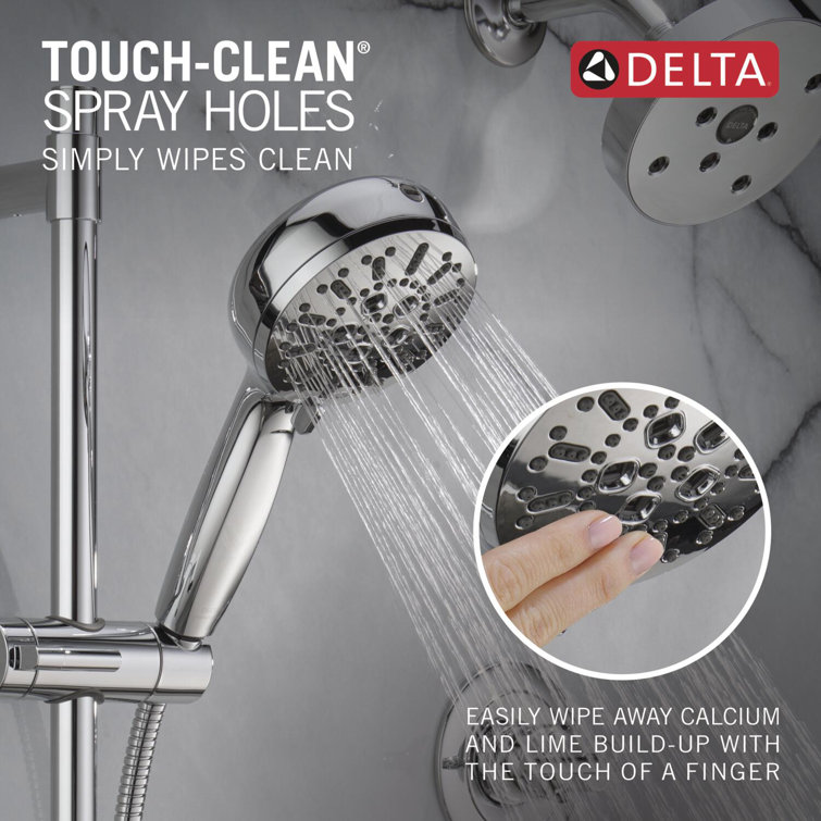 Lumicoat Chrome Adjustable Multi-Head Handheld Shower System