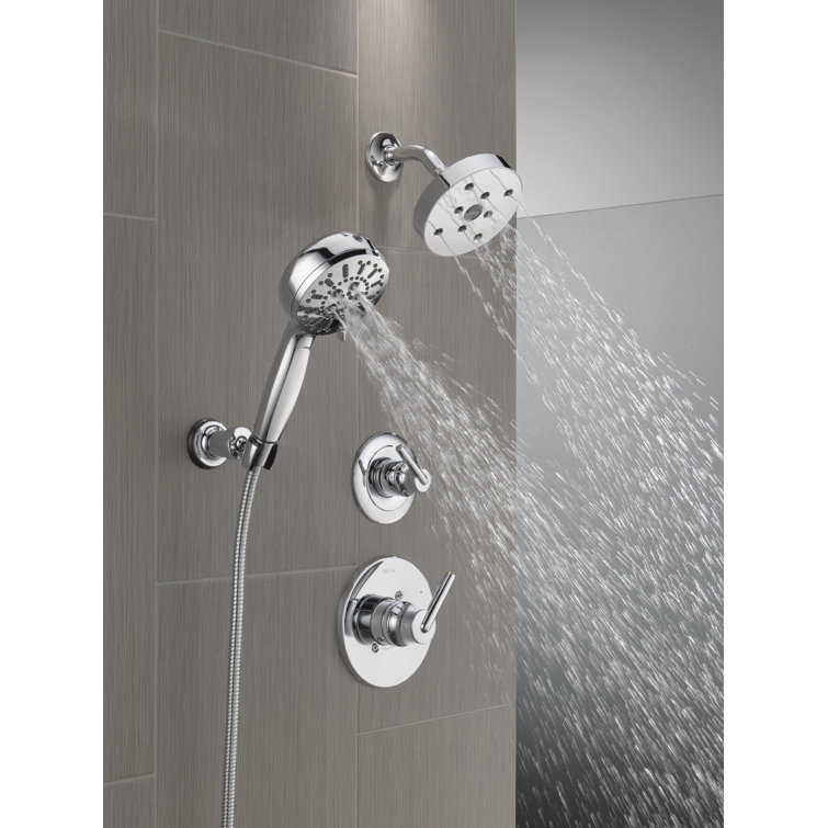 ProClean Chrome Wall-Mount Handheld Shower with Multi-Head