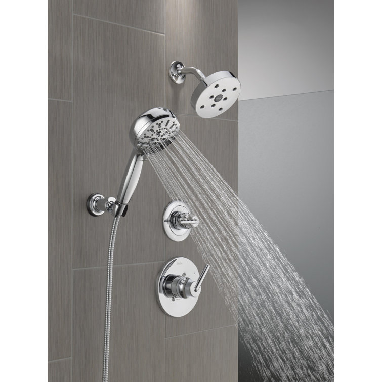 ProClean Chrome Wall-Mount Handheld Shower with Multi-Head