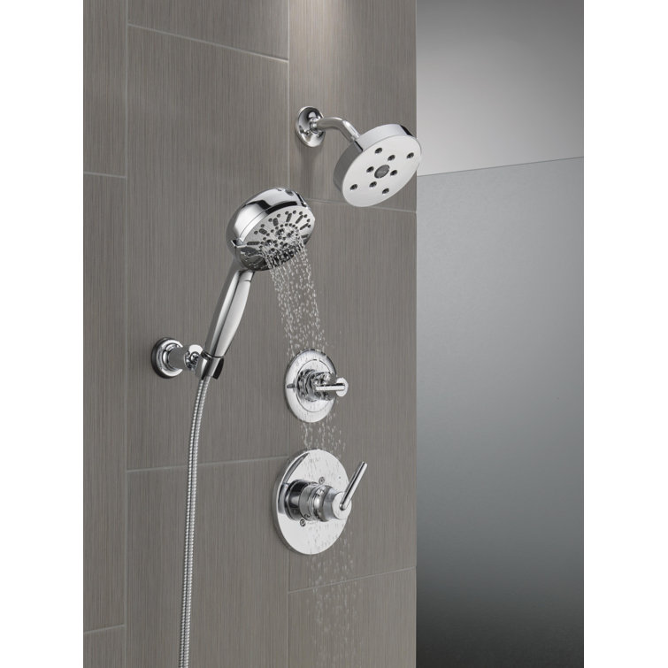 ProClean Chrome Wall-Mount Handheld Shower with Multi-Head