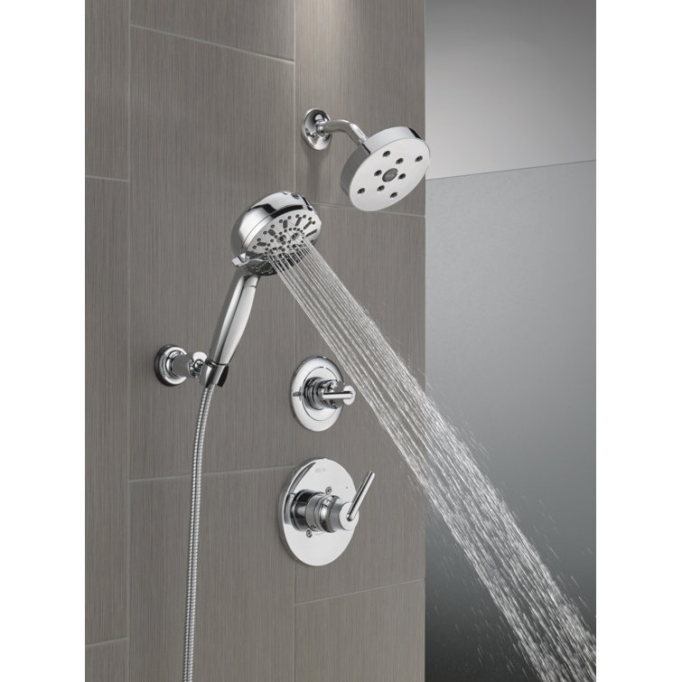 ProClean Chrome Wall-Mount Handheld Shower with Multi-Head