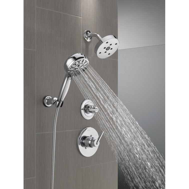 ProClean Chrome Wall-Mount Handheld Shower with Multi-Head