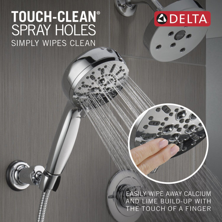 ProClean Chrome Wall-Mount Handheld Shower with Multi-Head