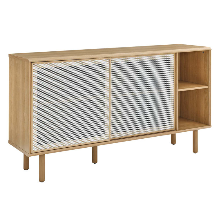 Kurtis Oak 59" Sideboard with Metal Mesh Doors