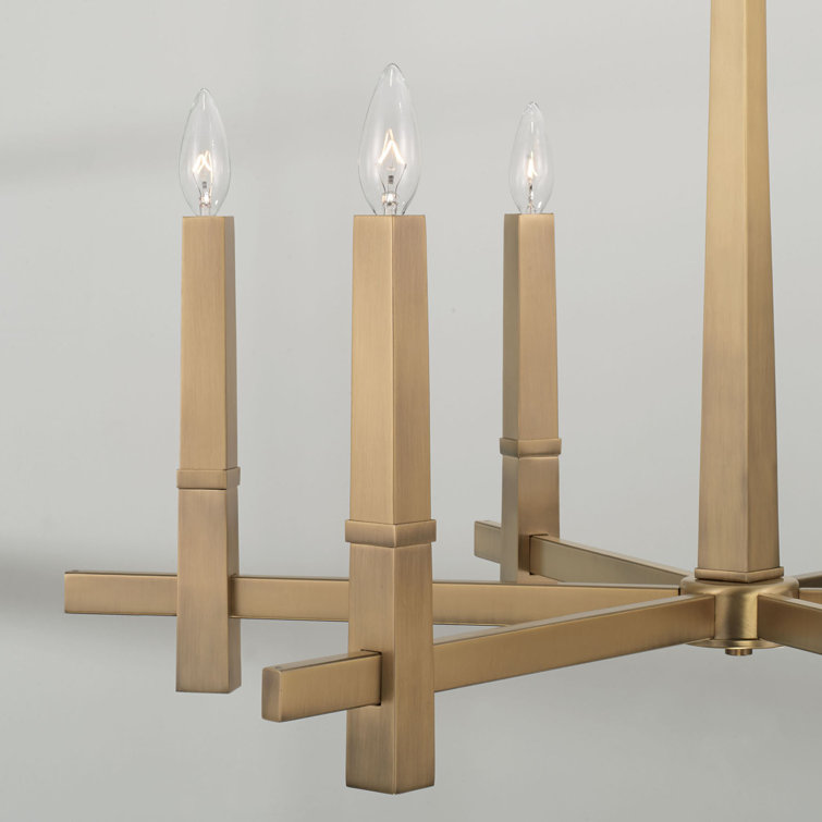 Blake 6-Light Aged Brass Candle Chandelier