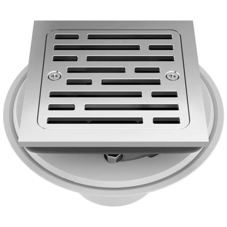 Delta 4-Inch Chrome Tile-In Square Shower Drain