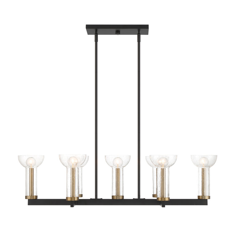 Nova 38" Matte Black Modern Island Pendant Light