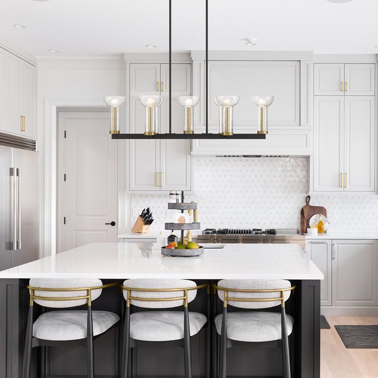 Nova 38" Matte Black Modern Island Pendant Light