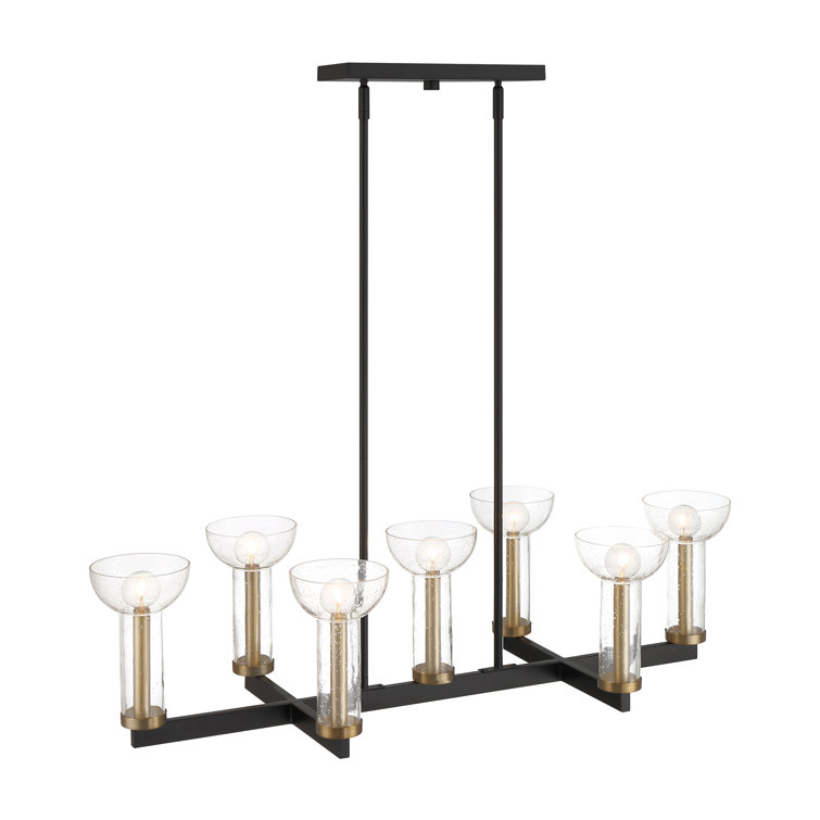 Nova 38" Matte Black Modern Island Pendant Light