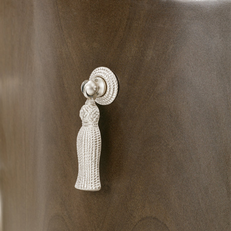 Villa Cherie Birch Hazelnut Vanity Set with Frosted Pearl Linen Bench