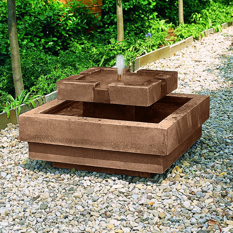 Escala Brownstone Cast Stone Weather Resistant Floor Fountain