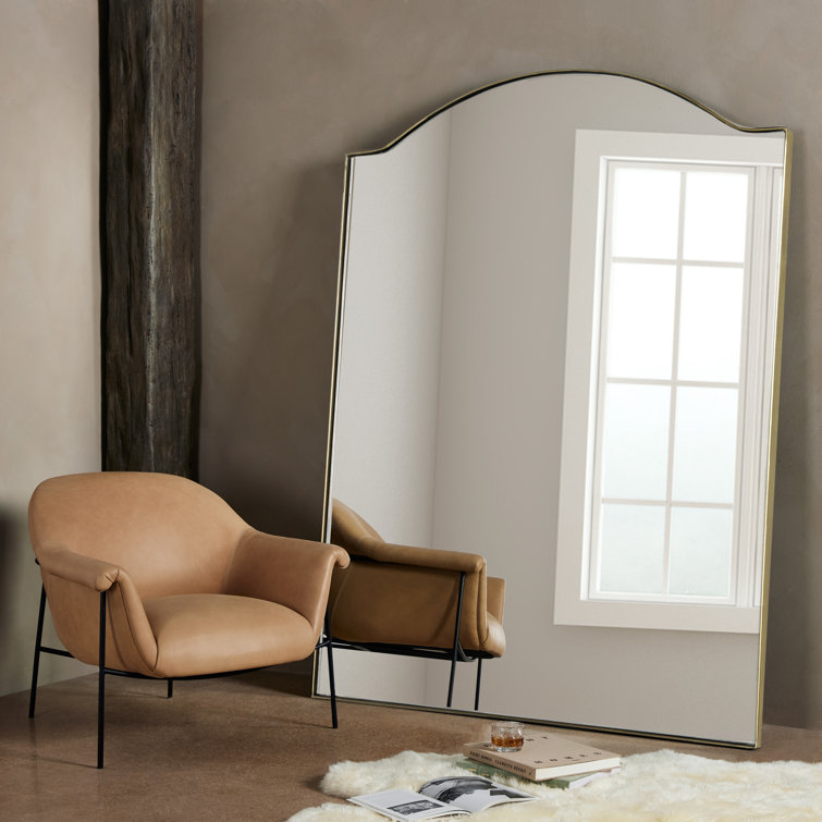 Palermo Nude Leather Contemporary Accent Chair