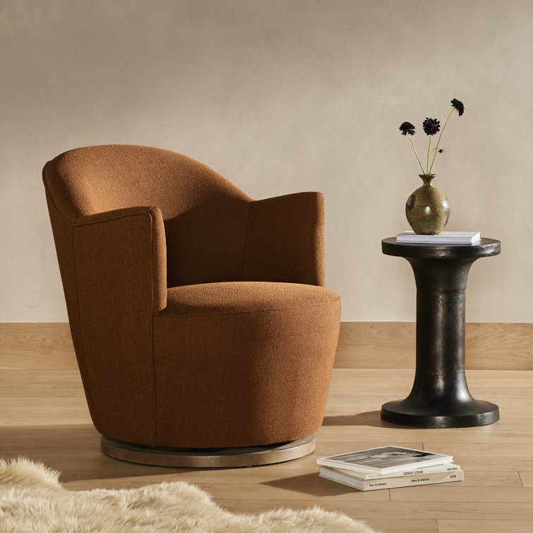 Auburn Patton Burnish Swivel Chair with Wood Base