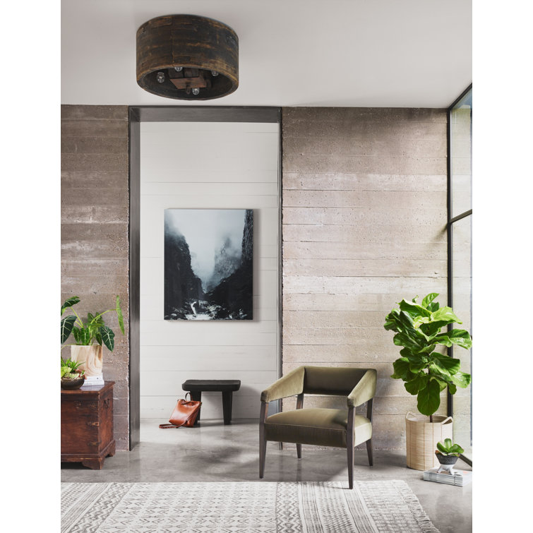 Surrey Olive Deep Seat Wood Accent Chair