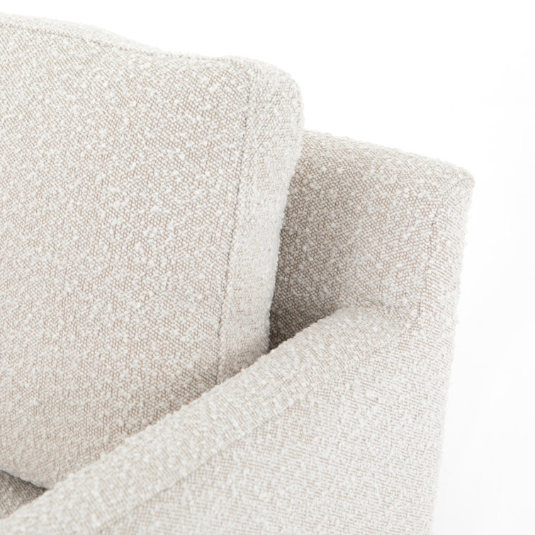 Vanna Contemporary Black Leather Armchair with Bronze-Finished Base