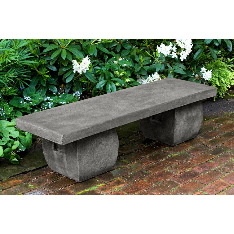 Graystone Concrete Outdoor Garden Bench