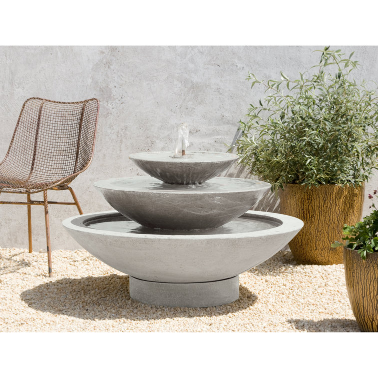 Natural Cast Stone Weather Resistant Floor Fountain