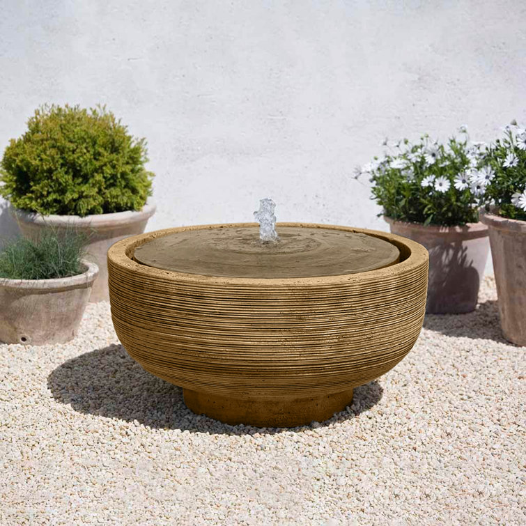 Natural Cast Stone Weather Resistant Floor Fountain