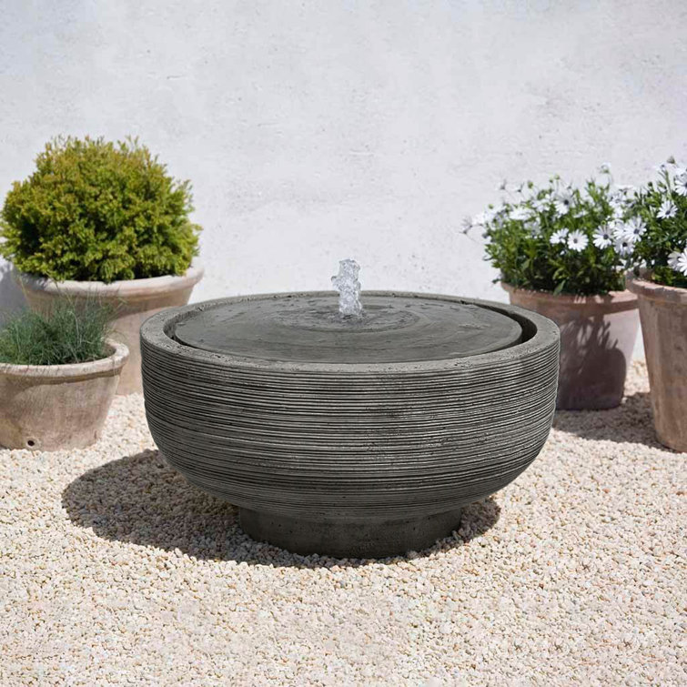 Natural Cast Stone Weather Resistant Floor Fountain