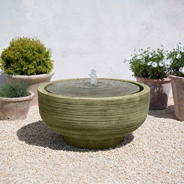 Natural Cast Stone Weather Resistant Floor Fountain