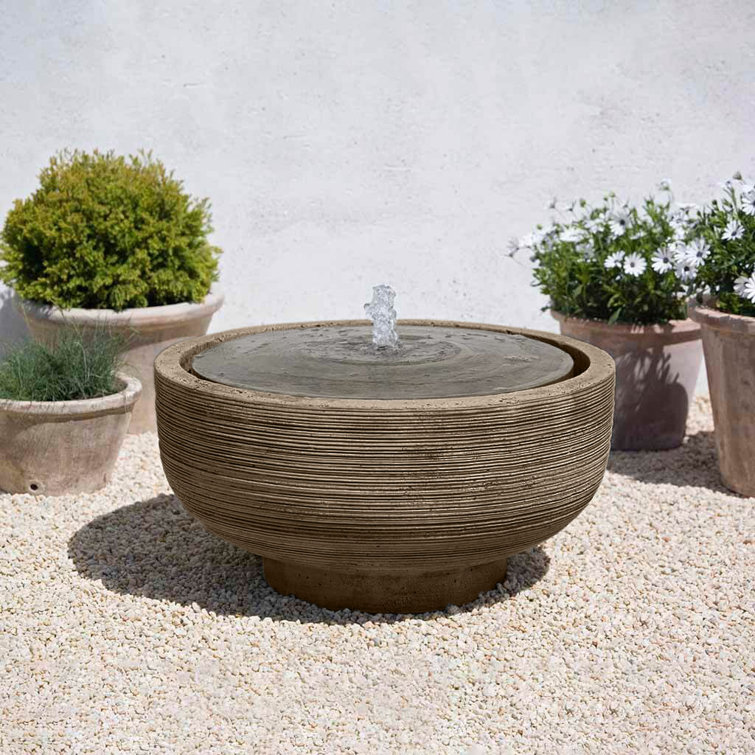 Natural Cast Stone Weather Resistant Floor Fountain