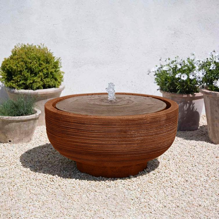 Natural Cast Stone Weather Resistant Floor Fountain
